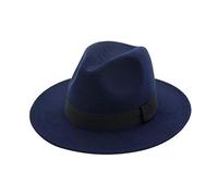 Générique Bonnet Soie Enfant Hat avec Boucle de Courroie Chapeaux Outbacks réglables Melon Noir Enfant (Navy, One Size)