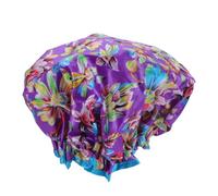 Générique Bonnets de Bain Léger et Pliable Lot de 2 Imperméables pour Femme en Satin et Peva, Double Couche Élastique pour Spa et Soins Visage