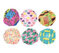 Générique Bonnets de Imperméables Léger et Confortable pour Garçon et Filles 6pcs Double Couche et Sangle Réglable Bain Voyage