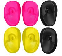 Générique Bonnets d'oreille pour teinture de cheveux en plastique, lot de 6, taille standard, protections légères adaptées shampooing et usage mixte