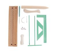 Générique Book Binding Kits, Handmade Journal Rebinding Set, Tools with Awl and Curved Needle Included, Portable Craft Kit with Manual Guide, Complete Kit for Repairing Notebooks Creating Albums