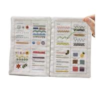 Générique Book - Guide de broderie de décoration intérieure, mini livre de | Boook d'échantillons de broderiee créative, carnet de points pour débutants et amateurs de broderie
