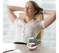 Générique Book Mug - Glass, 3.23x3.35in Stained Cup Heat-Resistant | Stain-Resistant Novelty Coffee Mug, Literary Drinkware For Readers, Writers, Librarians, Christmas, Birthday Presents, Daily Use