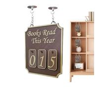 Générique Book Shelf Decor, Bookish Bookshelf Counter Ornament, Modern Read Tracker with Up to 999 Count Display and Sleek Minimalist Design for Study Library Living Room Home Men Women