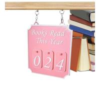 Générique Book Shelf Decor, Bookish Bookshelf Counter Ornament, Modern Read Tracker with Up to 999 Count Display and Sleek Minimalist Design for Study Library Living Room Home Men Women