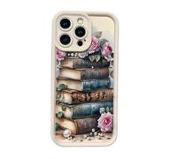 Générique Book Shelf Phone Case, Cartoon Bookshelf Pattern TPU Phone Case, for Iphone 12/13/14/15/16 Pro Max Series (white3,for iphone 15 Pro Max)