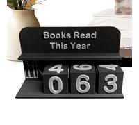 Générique Books Read Counter, Book Counter Sign, 5.71x1.57x3.94 inches Reading Challenge Display, Bookshelf Decor, Number Symbol for Shelf, Writers Surprise, Holiday Library Decoration, Literary Fans