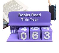 Générique Books Read Counter, Book Counter Sign, 5.71x1.57x3.94 inches Reading Challenge Display, Bookshelf Decor, Number Symbol for Shelf, Writers Surprise, Holiday Library Decoration, Literary Fans