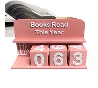 Générique Books Read Counter, Book Counter Sign, 5.71x1.57x3.94 inches Reading Challenge Display, Bookshelf Decor, Number Symbol for Shelf, Writers Surprise, Holiday Library Decoration, Literary Fans