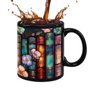 Générique Bookshelf Mug - bOokshelf Ceramic Coffee Mug Tea Cup, 330ml Novelty Coffee Drinkware, Ceramic Cup With Handle,for Book Lover Librarian Women Tea Beverage Milk Water Cafe Kitchen Restaurant