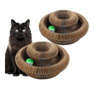 Générique Boopz Ball for Cats - 2025 Magic Organ Cat Scratcher with Bell Balls, Foldable Accordion Design, Interactive Scratching Toy for Indoor Cats, Cardboard Claw Board & Play Track
