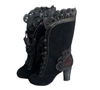 Générique Boots à Talons Carrés Femmes Élégant Sexy Fête Bottines Chaud Vintage Motardes Boot AntidéRapante Chunky Talons Bottes Cheville LéGèRes Confortable Motardes Chaussures Chelsea Cowboy Bottes