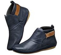 Générique Boots Femme Bottine Cuir Bottines Marron Santiag Chaussures Plate Botte Confort Pieds Sensibles Chaussure Pied Large Femmes Rangers Bottes W