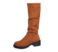 Générique Boots Femme Chaussure Femme Confortable Hiver De Randonnée Botte Equitation Bottine Chaussures Talon Bottes Chaudes Boots Cuir Mollet Large Pieds Larges Cavalieres Haute Et Fourrées,42