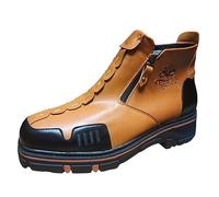 Générique Boots Homme Bottes Securite Chaussure Cuir Chaussures De Sécurité Montante Femme Botte Rangers Bottines Securité Hommes Montantes Hiver Safety Shoes Travail Moto Lacets Devant