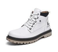 Générique Boots Homme Cuir Botte Securite Chaussures Hommes De Sécurité Bottes Rangers Chaussure Montante Et Noir Bottines Travail Ville Lacets Devant Hiver Moto Securité Coque