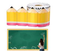 Générique Bordure en Crayon | Support Autocollant Decoration Amusante | Bordures De Tableau D'Affichage - Pour Bureaux Installation Intérieur Et Extérieur Famille Enseignants Élèves