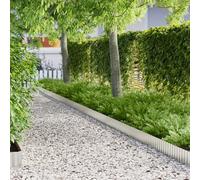 Générique Bordures de Jardin 20 cm x 10 m en Acier galvanisé Flexible et ondulé,Quincaillerie,Clôtures & barrières,Murets & Bordures de Jardin,Gris,5.5 KG,42008622