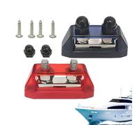 Générique Borne de Batterie - Bloc de Distribution 2 Pièces,Support de Montage Connexion Batterie Composant Électronique pour Voiture Camping-Car Marine