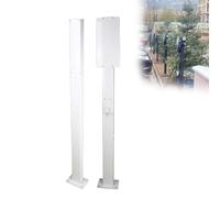 Générique Borne de Recharge Murale pour véhicule électrique, Support de Recharge extérieur, Compatible avec Les connecteurs Mobiles, 170 cm, résistante aux intempéries (Blanche) (Blanche, 150 cm)
