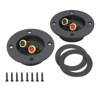 Générique Bornier pour Boîtier De Haut-Parleur 2 Pièces Connecteur De Fil D'Enceinte ABS Alliage De Zinc Connexion Rapide pour Caisson De Basse Et Haut-Parleur De Voiture