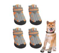 Générique Botas Perro - 4 Piezas Protectores Patas | 5 Tallas Botas Perro Goma Antideslizante, Transpirable, Verano Pavimento Caliente, Invierno Nieve, Exterior