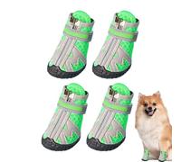 Générique Botas Perro - 4 Piezas Protectores Patas | 5 Tallas Botas Perro Goma Antideslizante, Transpirable, Verano Pavimento Caliente, Invierno Nieve, Exterior