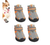 Générique Botas Perro - 4 Piezas Protectores Patas | 5 Tallas Botas Perro Goma Antideslizante, Transpirable, Verano Pavimento Caliente, Invierno Nieve, Exterior