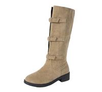 Générique Botte Femme Bottes Cowboy Femme Chaussure Hiver De Randonnée Equitation Chaussures Pieds Larges Botte Caoutchouc Plates Et Boots Fourrées Chaudes Mollet Large Cavalieres Pour Talon,37