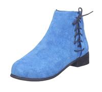 Générique Botte Femme Hiver Bottes Femme Talon Compensé Confortables Bottines à Lacets et Zip Légères Antidérapante Botte Bout Fermé Élégantes Chaudes Bottine Chaussures Chaussures Mariage Bleu 41