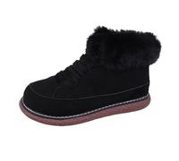 Générique Botte Femme Hiver Doublure Chaude Imperméables Bottines Confortable Antidérapante Mi-Mollet Chaussures Chaude Repousse La Neige Fondue Latérale Zip Bottes chaussures neige femme Le noir 40