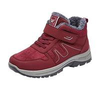 Générique Botte Femme Hiver Imperméable Fourrées Chaude Bottines Confortables Antidérapante Mollet Large Chaussures Chaude Repousse La Neige Fondue Latérale Zip Bottes Pour Déplacements Au Travail