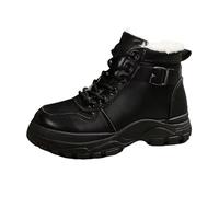Générique Botte Hiver Femme Doublure Chaude Impermeable Bottines Confortable Antidérapant Chaude Chaussures Repousse La Neige Fondue À Enfiler Bottes Pour La Ville, chaussures femme hiver Le noir 35