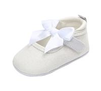 Générique Botte Hiver Summer And Autumn Shiny Shoes Bow Baby Shoes Soft Bottom Non Single Shoes Bottes Enfant (White, 14 Infant)