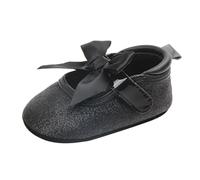 Générique Botte Hiver Summer And Autumn Shiny Shoes Bow Baby Shoes Soft Bottom Non Single Shoes Bottes Enfant (Black, 14 Infant)