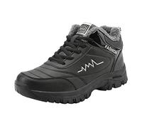 Générique Botte Homme Hiver Chaud,Couple ModèLes Hommes D'âGe Moyen Et Personnes âGéEs Haut Haut Plus Velours éPaissi AntidéRapant Confortable Chaussures en Coton Chaud Sport Bottes De Neige (A 45)