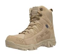 Générique Botte Militaire Homme Militaire Montantes Chaussures Randonnée en Plein Air Chaussure Confort Basket Running Botte Securité avec Coque Boots Moto Bottes Combat Rangers Jaune 44/EU