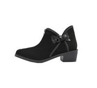 Générique Botte Noire ImperméAble Moyen Talon Vintage RéSistantes Boots Loisir Comfort Bottillons AntidéRapante Doublure Chaude Hauteur Cheville Bottes Hiver Bout Rond Travail Bottine