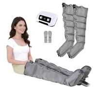 Générique Botte Pressothérapie Lymphatique 6 Chambre XL Pressothérapie Professionnelle Jambes Et Ventre Et Bras pour La Maison, Machine De Massage Circulation (Grey, XL 2 Legs)