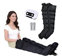 Générique Botte Pressothérapie Lymphatique 6 Chambre XL Pressothérapie Professionnelle Jambes Et Ventre Et Bras pour La Maison, Machine De Massage Circulation (Black, XL 2 Legs)