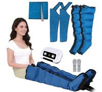 Générique Botte Pressothérapie Lymphatique 6 Chambre XL Pressothérapie Professionnelle Jambes Et Ventre Et Bras pour La Maison, Machine De Massage Circulation (Blue, XL 2 Legs + 2 Arms + Waist)
