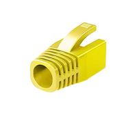 Générique Bottes anti-traction CAT7 CAT6A, 2 à 200 pièces, connecteur de câble RJ45, couverture de réseau Ethernet 8.5mm for CAT8(20pcs,Yellow)