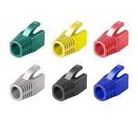 Générique Bottes anti-traction CAT7 CAT6A, 2 à 200 pièces, connecteur de câble RJ45, couverture de réseau Ethernet 8.5mm for CAT8(20pcs,Transparent)
