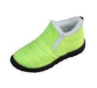 Générique Bottes bout rond pour femmes, bottes en coton peluche, couleur unie, imperméables chaudes, grande taille Range Chaussures Placard Extensible (Light Green, 45)