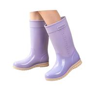 Générique Bottes Caoutchouc Femme Confortable Rain Boots Jardin Souple Impermeable Bottes Et Bottines Mollet Large Cheville Semelle Antidérapant Et Durable Bottine