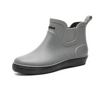 Générique Bottes Caoutchouc Homme Bottes de Pluie Femme ImperméAbles à l'eau AntidéRapantes Chaussures de Travail Homme Bottes Jardin Élégant et Confortable LumièRe Doux (Grey, 39)