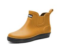 Générique Bottes Caoutchouc Homme Bottes de Pluie Femme ImperméAbles à l'eau AntidéRapantes Chaussures de Travail Homme Bottes Jardin Élégant et Confortable LumièRe Doux (Yellow, 41)