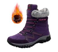 Générique Bottes Chaudes D Hiver À Lacets pour Femme Bottes Plateforme Mi-Mollet pour Femme Bout Rond Bottine Fourrée Rembourrée Bottines Hiver Chaud Botte Moumoute Boot Grande Taille Chaussure 35-45