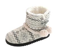 Générique Bottes Courtes Femme Coton Bottines En Peluche Élégants Et Chauds Bottes Doublées En Polaire De Maison Bottines Douillettes Pour Intérieur, Salle, Bois Plancher, Automne Et Hiver