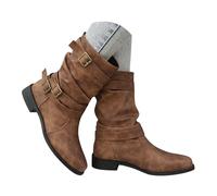 Générique Bottes Cowboy Femme Bottine Femme Talon Style Rétro Zippées De Cowboy À La Cheville Bottines Western Vintage Casual Bottines Hiver
